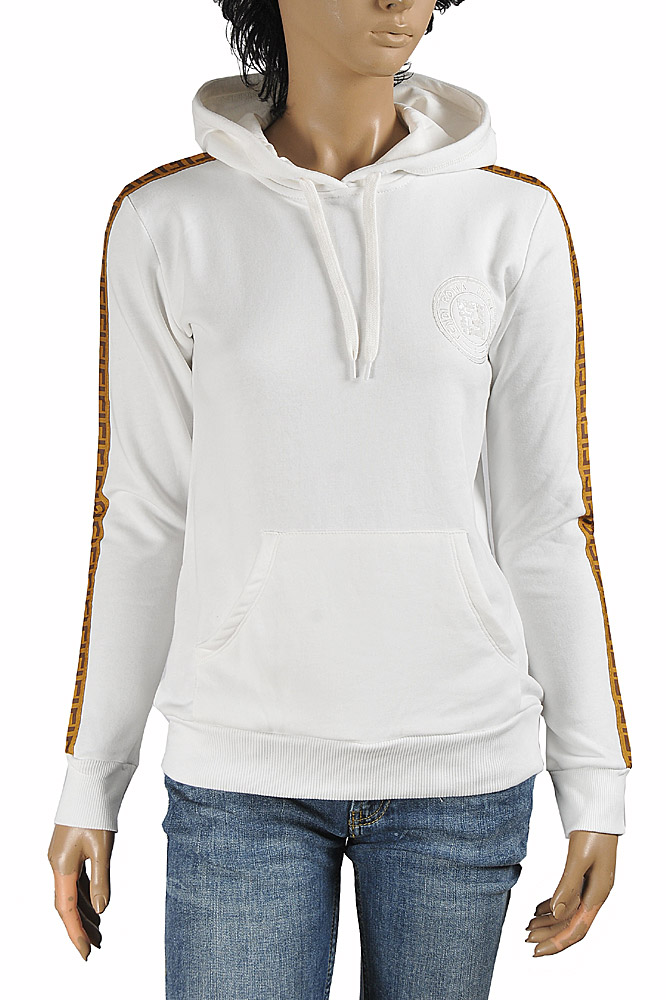 Womens Designer Clothes | FENDI women's cotton hoodie with logo embroidery 39