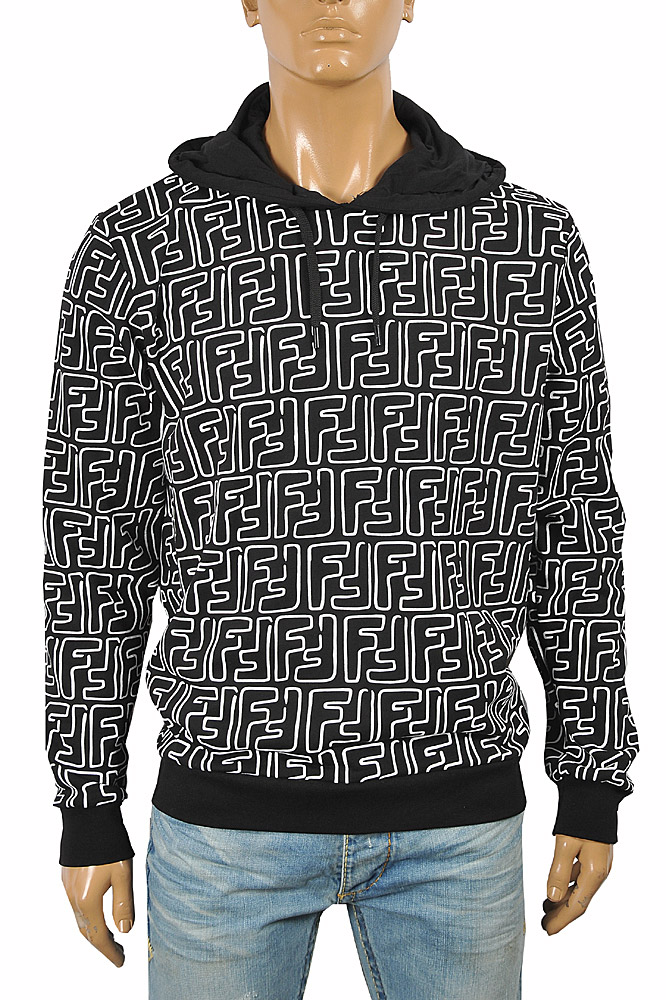 Mens Designer Clothes | FENDI FF men's cotton hoodie 59