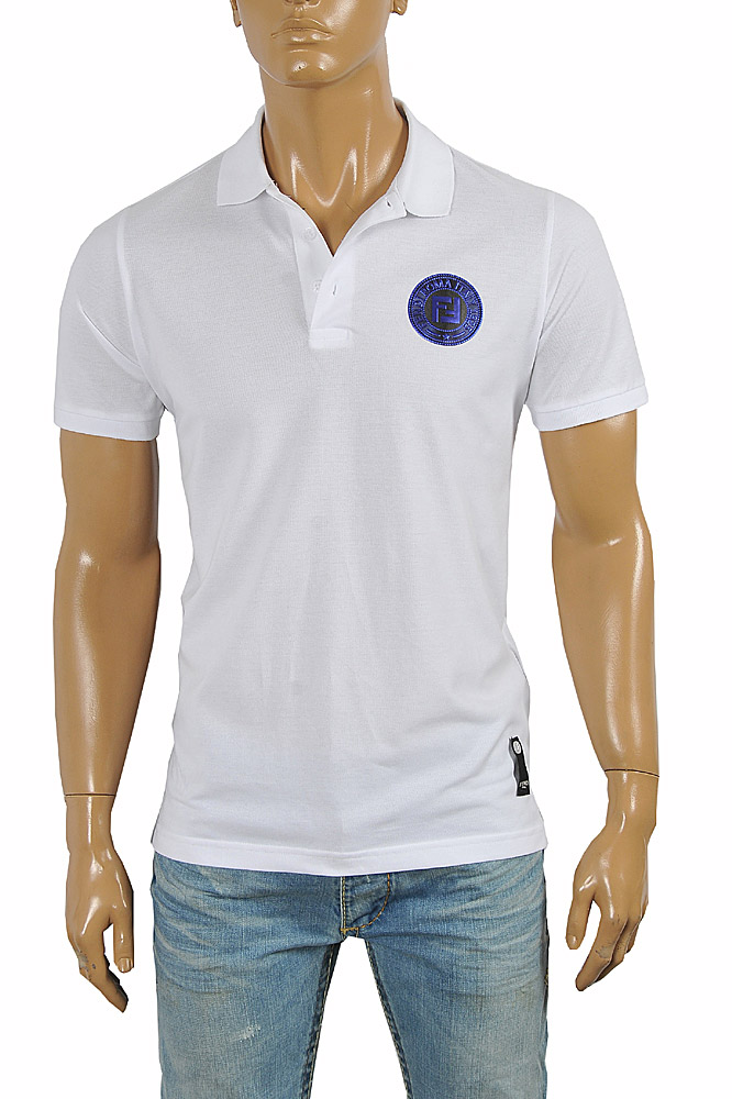 Mens Designer Clothes | FENDI men’s cotton polo shirt in white 30