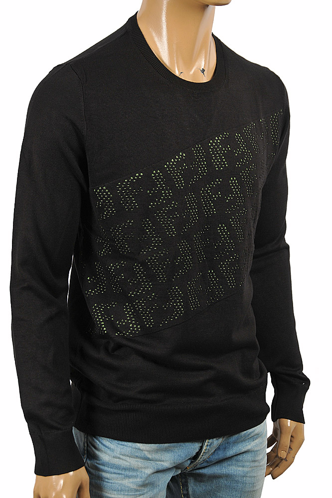 Mens Designer Clothes | FENDI men's high quality FF appliqué sweater 57