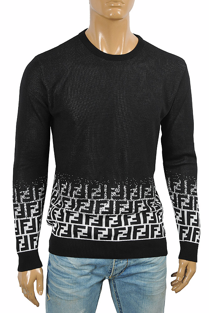 Mens Designer Clothes | FENDI men's high quality FF print sweater 58