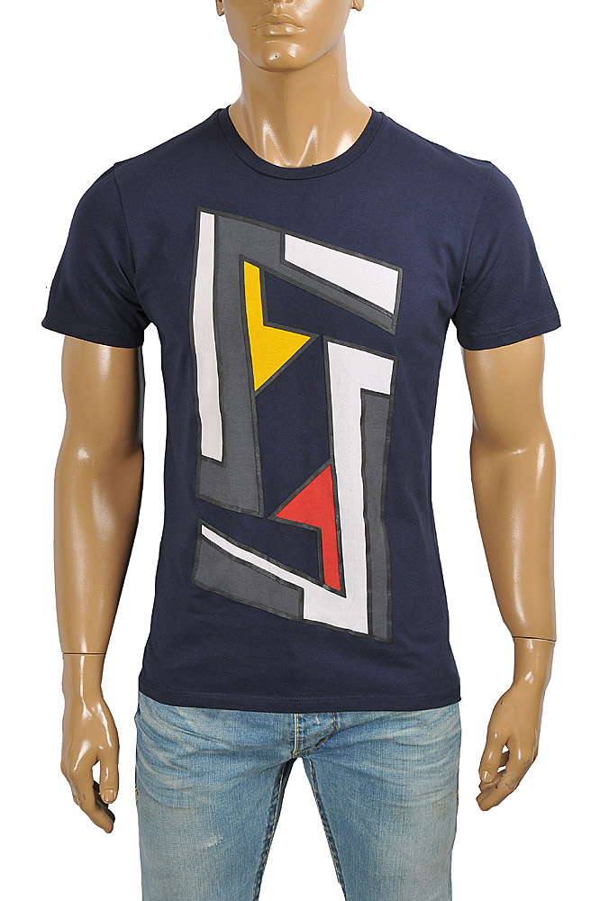 Mens Designer Clothes | FENDI men's cotton t-shirt with front FF print 53