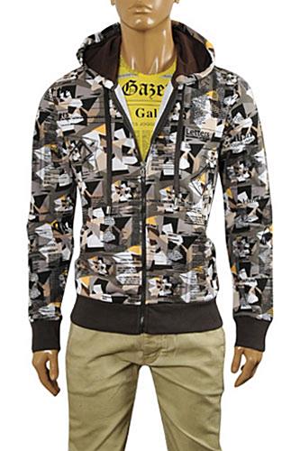 Mens Designer Clothes | JOHN GALLIANO Men's Hooded Warm Jacket #4