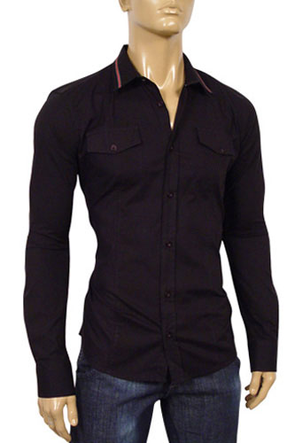 Mens Designer Clothes | GUCCI Mens Dress Fitted Shirt #133