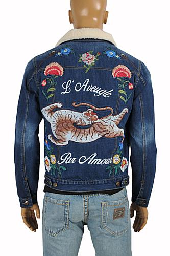 Mens Designer Clothes | GUCCI men's embroidered bomber jacket #158
