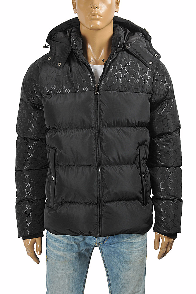 Mens Designer Clothes | GUCCI GG Warm Jacket With Removable Hood 192