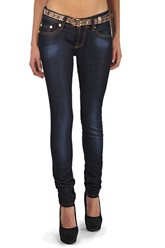 Womens Designer Clothes | GUCCI Ladies’ Skinny Fit Jeans With Belt #84