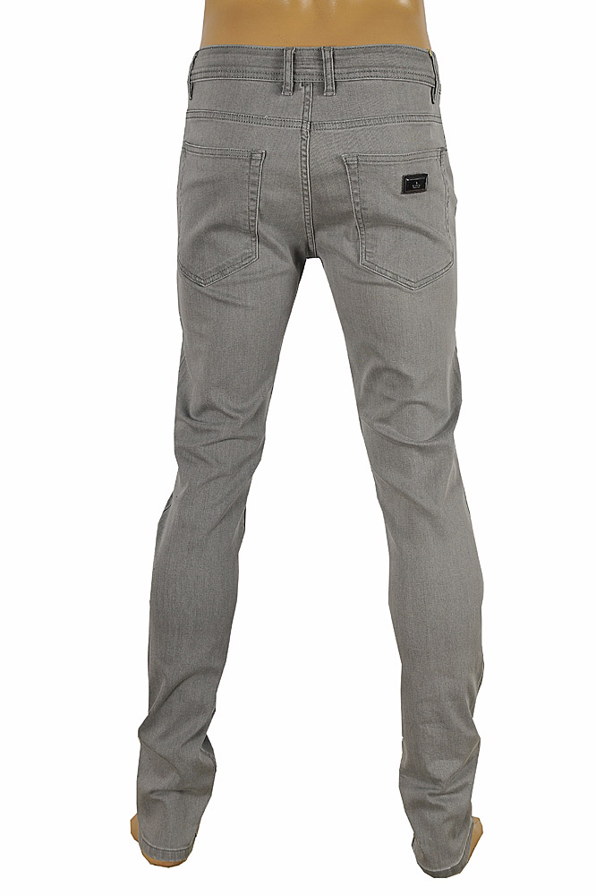 Mens Designer Clothes | GUCCI Men's fitted stretch jeans with metal ...