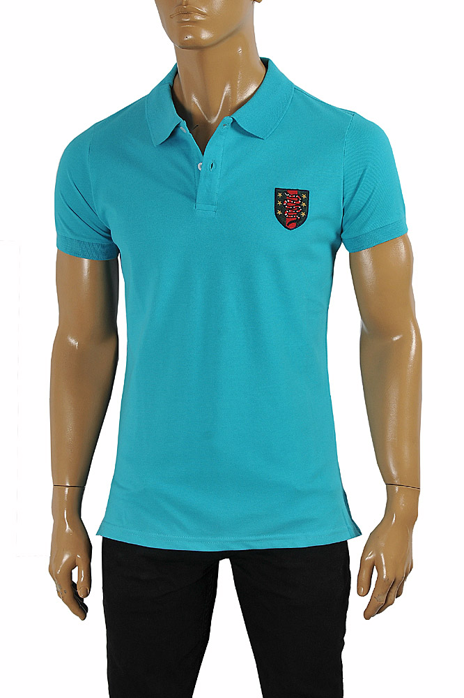 Mens Designer Clothes | GUCCI Men’s cotton polo with Kingsnake embroidery patch 390