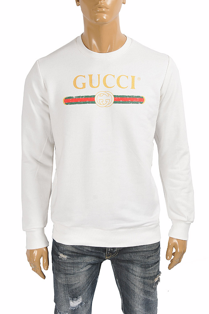 Mens Designer Clothes | GUCCI Men's cotton sweatshirt with logo 