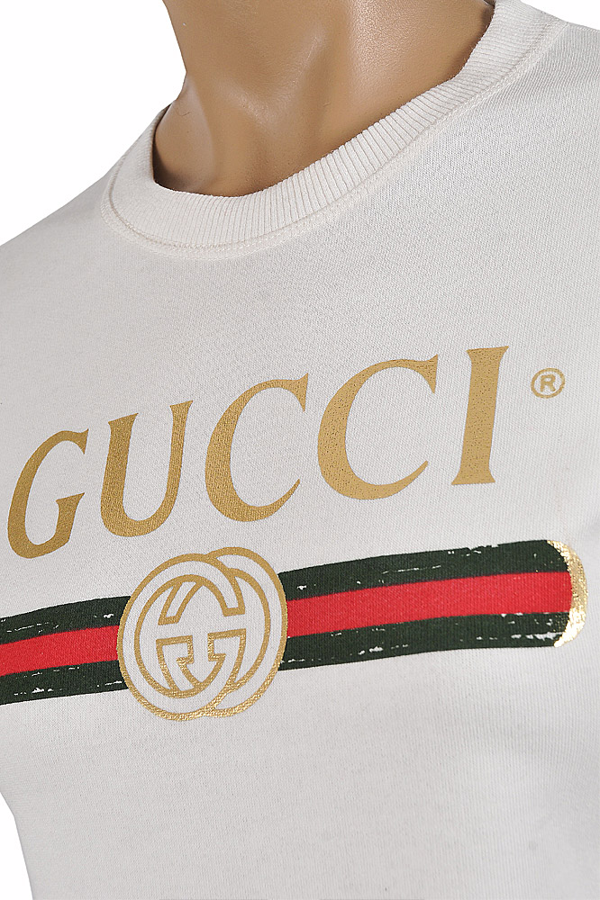 Womens Designer Clothes | GUCCI women’s cotton sweatshirt with front ...