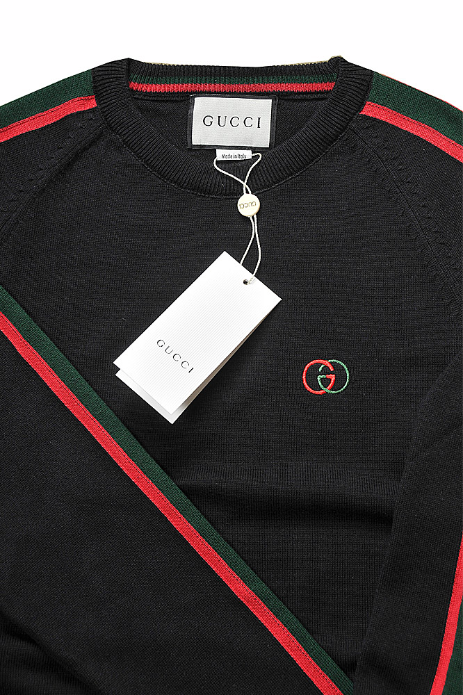 Mens Designer Clothes | GUCCI Men’s Sweater with red and green stripes 121