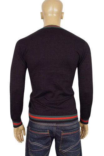Mens Designer Clothes | GUCCI Mens V-Neck Fitted Sweater #20