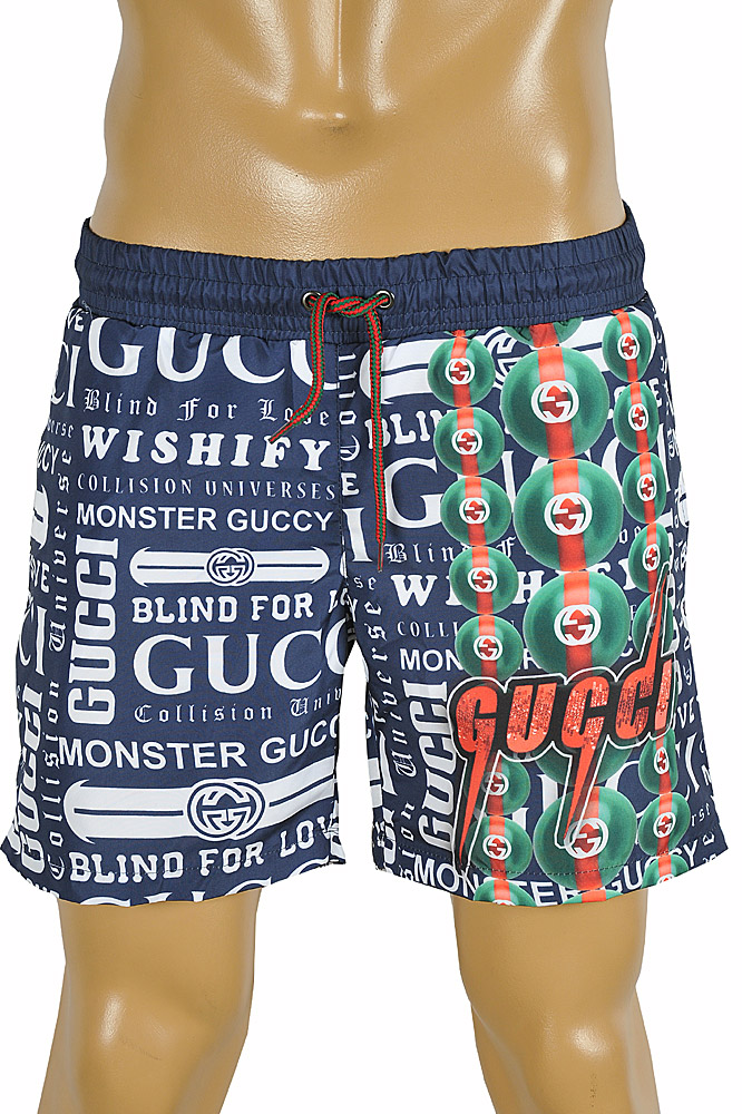 Mens Designer Clothes | GUCCI logo print swim shorts for men 99