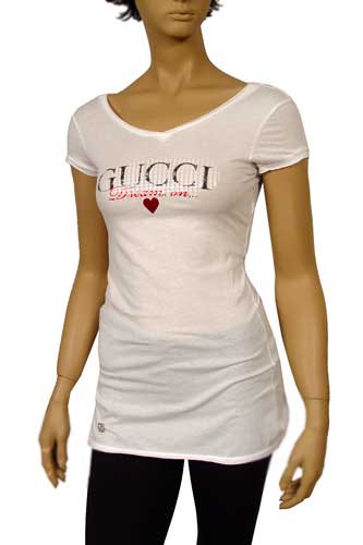 Womens Designer Clothes | GUCCI Ladies Open Back Short Sleeve Top #28