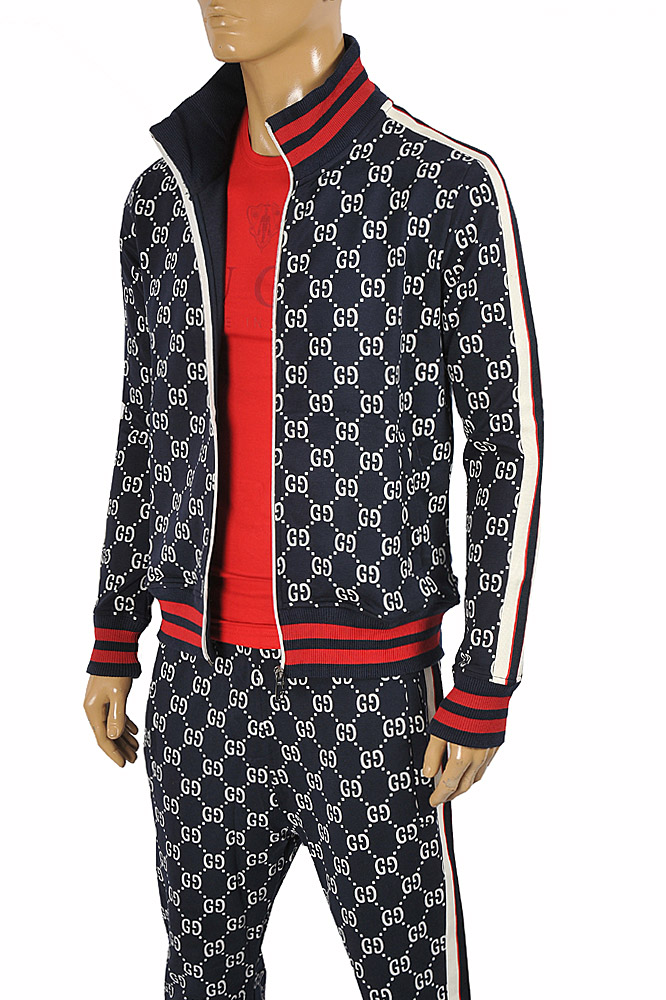 Mens Designer Clothes GUCCI Men s Zip Up GG Jogging Suit 172