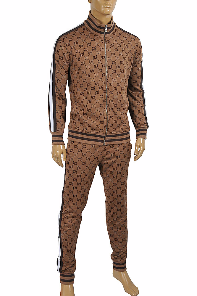 Mens Designer Clothes | GUCCI men’s zip up GG jogging suit 190