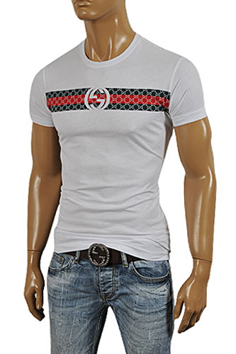 Mens Designer Clothes | GUCCI Men’s Short Sleeve Tee In White #162