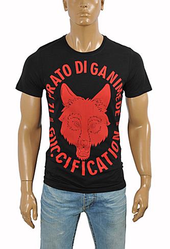 Mens Designer Clothes | GUCCI cotton T-shirt with front print #228