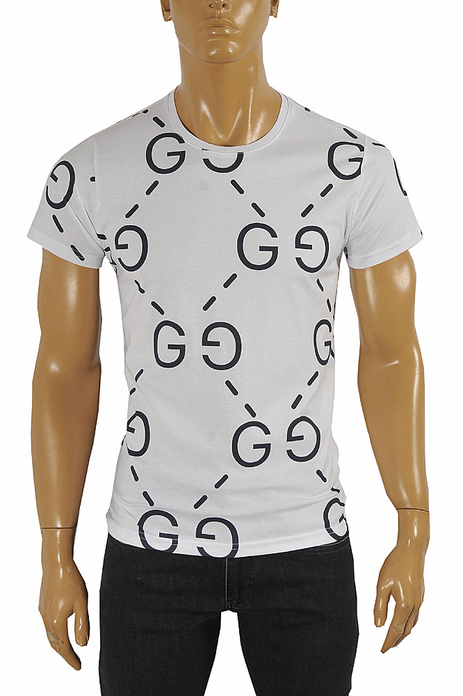 Mens Designer Clothes | GUCCI cotton T-shirt with GG print #231