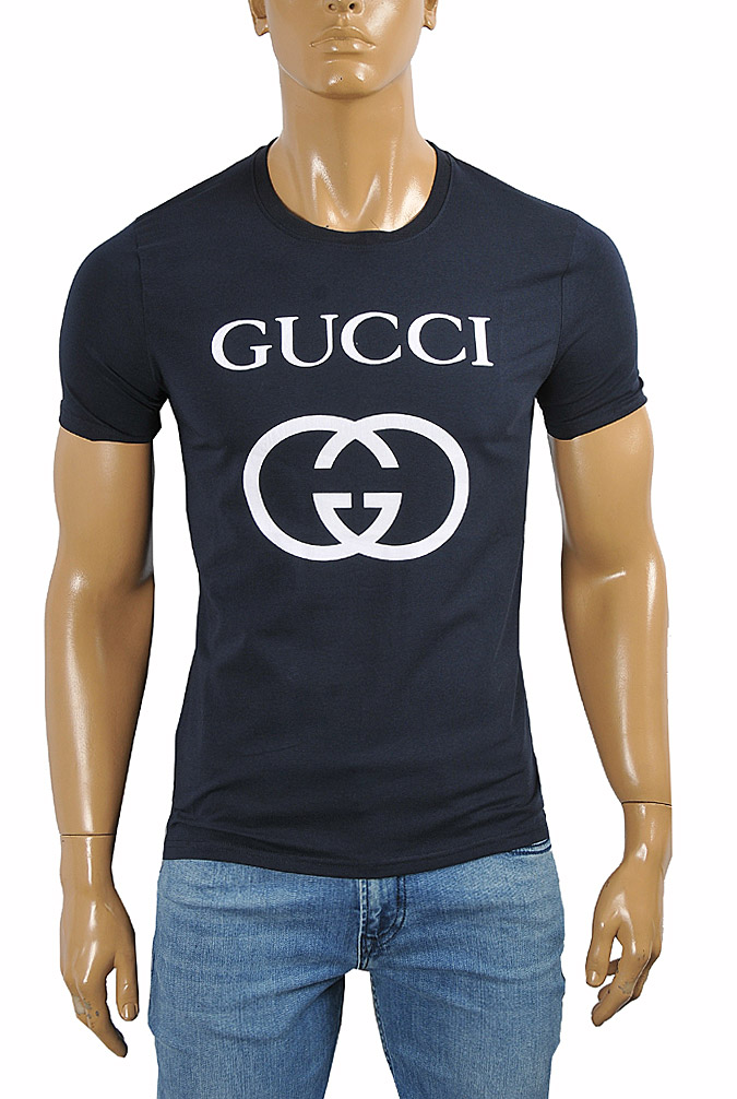 Mens Designer Clothes | GUCCI cotton T-shirt with front print #252