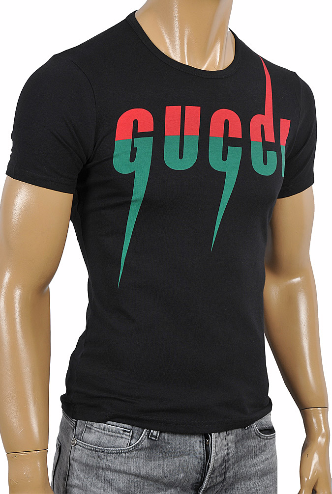 Mens Designer Clothes | GUCCI cotton T-shirt with front print 258