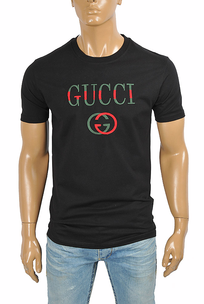 Mens Designer Clothes | GUCCI cotton T-shirt with front print 272
