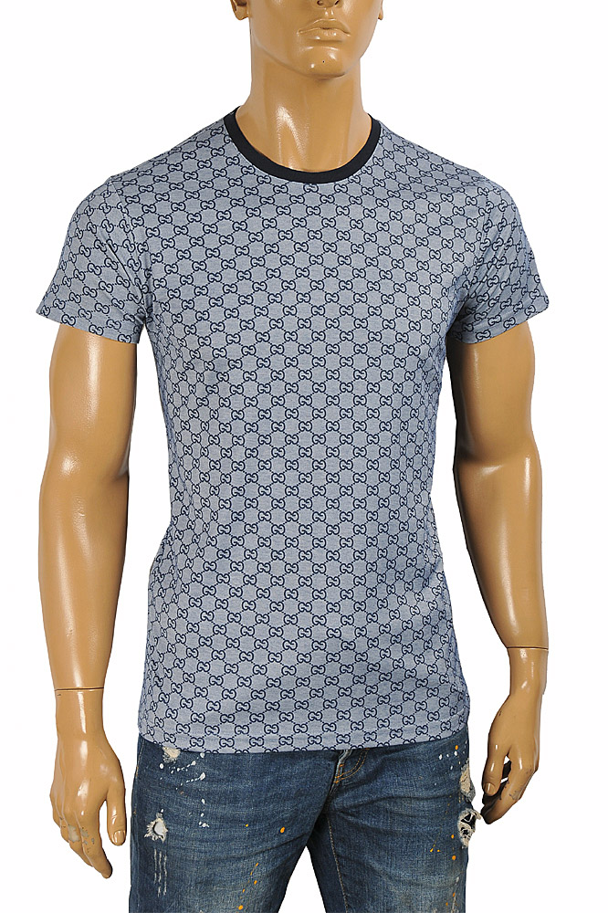 Mens Designer Clothes | GUCCI cotton T-shirt with signature GG print 277