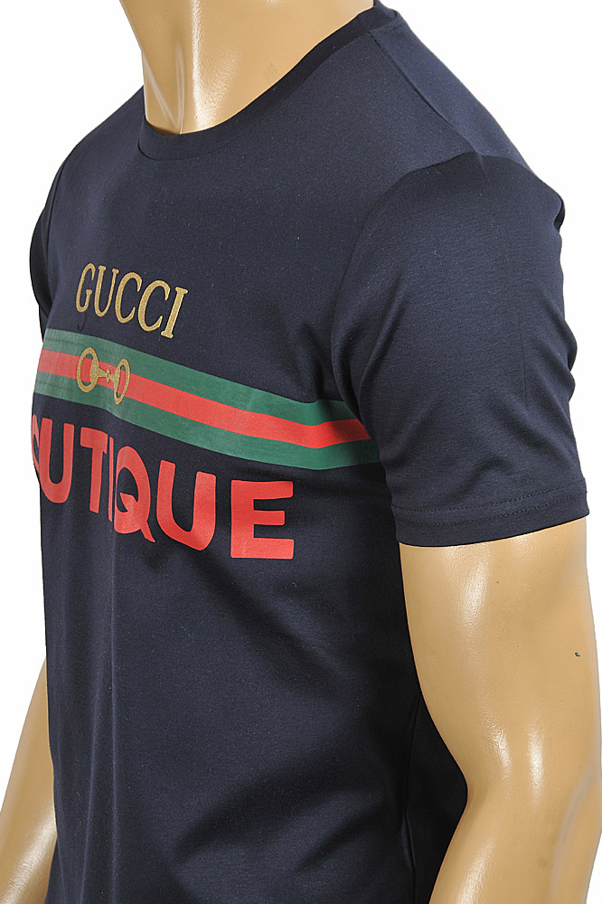 Mens Designer Clothes | GUCCI Men’s Boutique print T-shirt 298