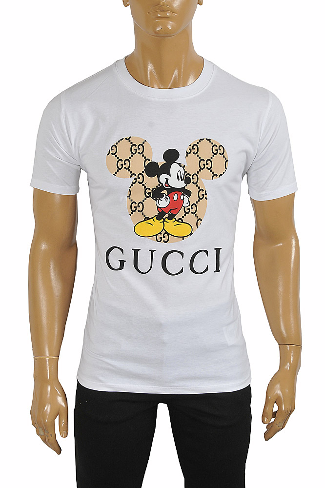 Mens Designer Clothes | GUCCI Men’s T-shirt With Mickey Mouse Print 303