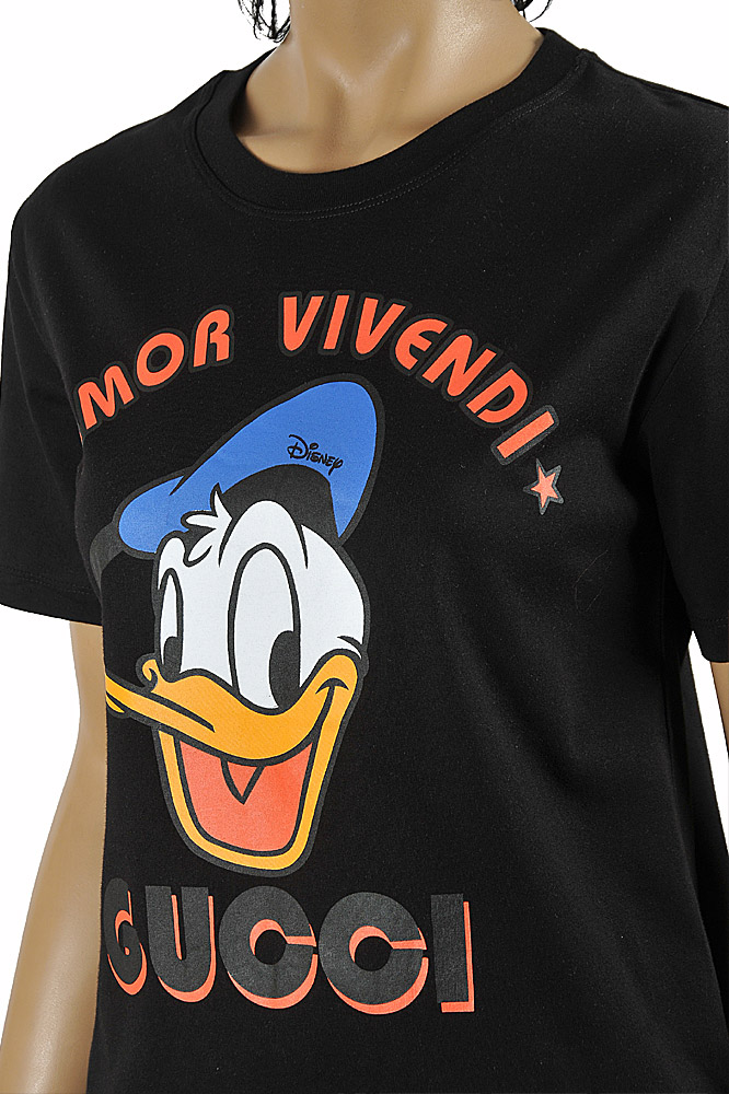 Womens Designer Clothes  Disney x Gucci Donald Duck T-shirt, women's,  cotton 305
