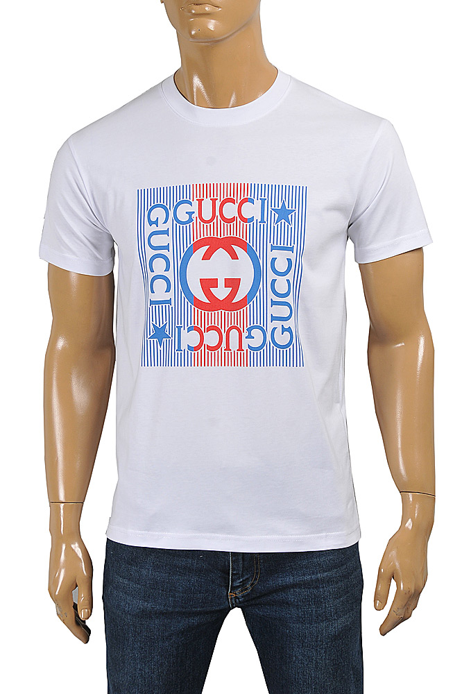 Mens Designer Clothes | GUCCI cotton T-shirt with front print 320