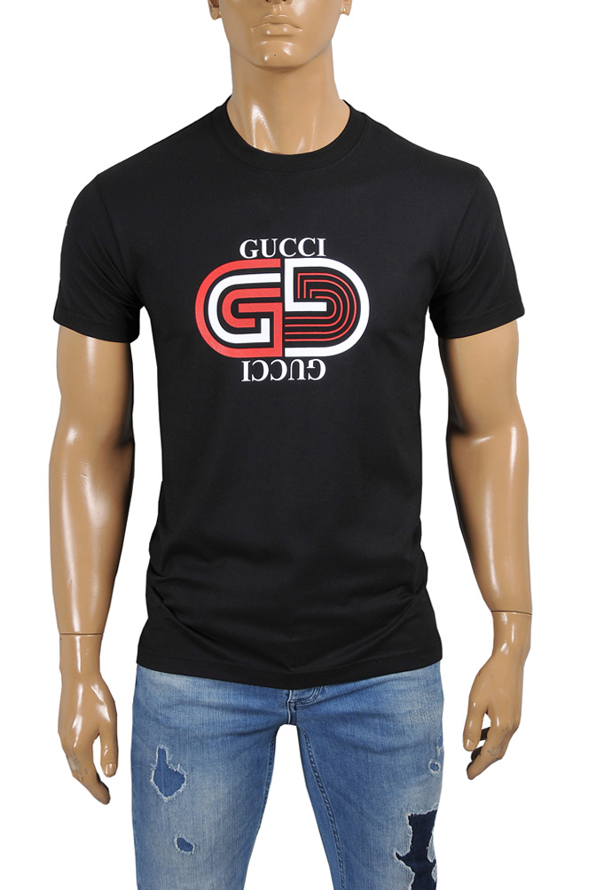Mens Designer Clothes | GUCCI cotton T-shirt with front print 321