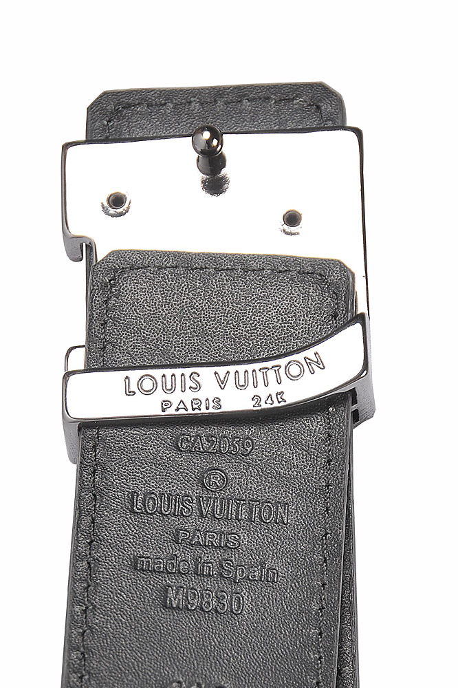 Louis Vuitton - Authenticated Shape Belt - Leather Silver Plain for Men, Never Worn