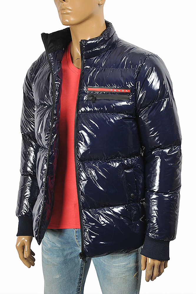 Mens Designer Clothes | PRADA Men's Light Nylon Puffer Jacket 44