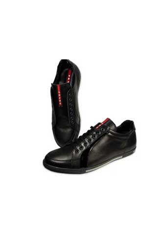 Designer Clothes Shoes | PRADA Man's Leather Sneaker Shoes #97