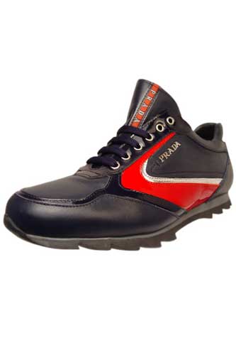 Designer Clothes Shoes | PRADA Mens Leather Sneakers Shoes #178
