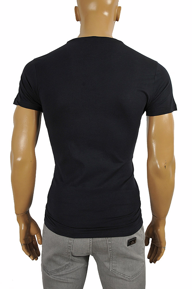 Mens Designer Clothes | PRADA Men's cotton T-shirt with print in navy ...