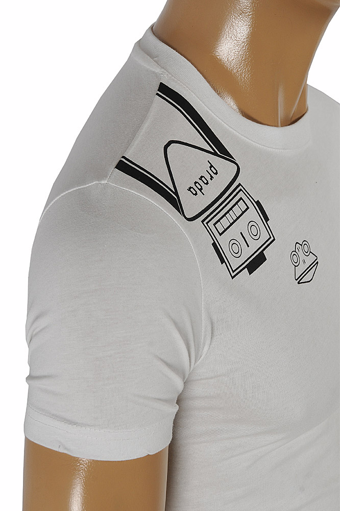 Mens Designer Clothes | PRADA Men's cotton T-shirt with print in 