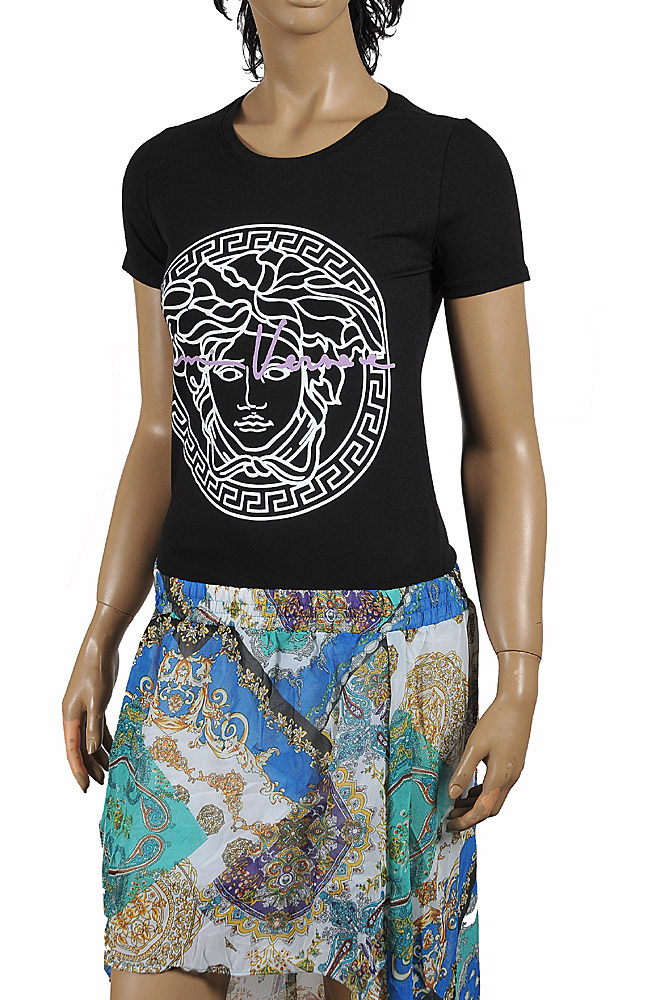 Womens Designer Clothes | VERSACE Women’s Medusa Print T-Shirt 132