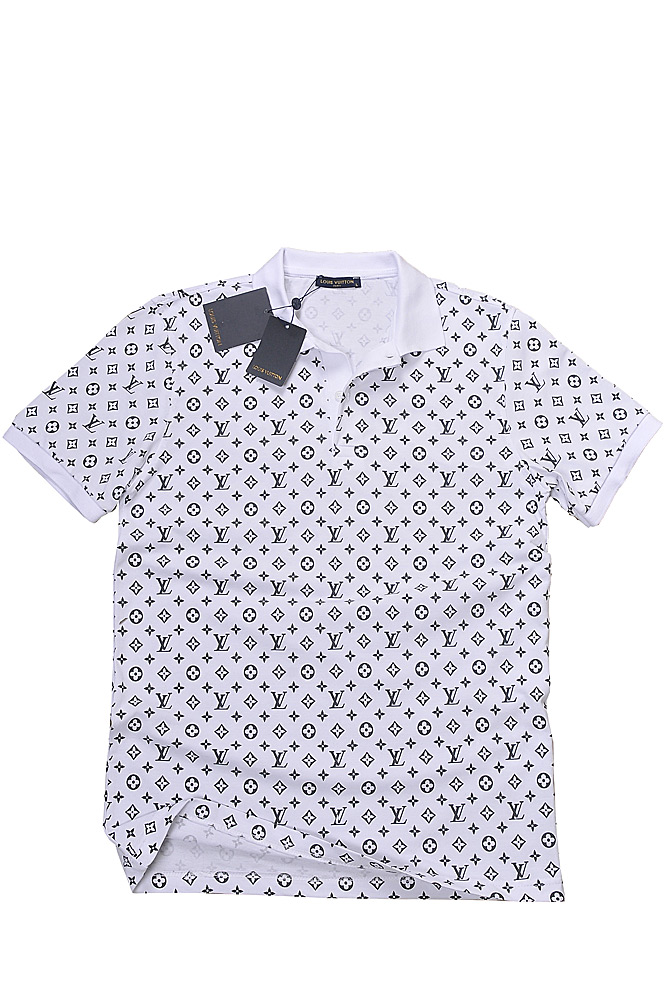 Louis Vuitton Black And White Squares Pattern Polo Shirt - USALast