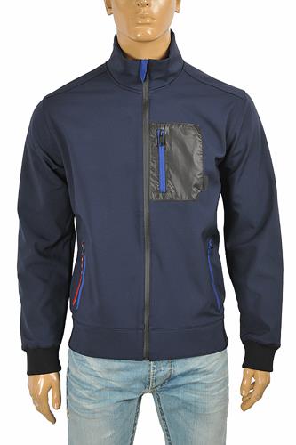 PRADA men's fool-zip jacket in navy blue 41