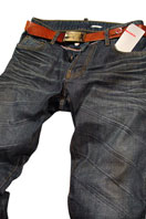 PRADA Mens Crinkled Jeans With Belt #11