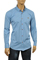 Mens Designer Clothes | ARMANI JEANS Men’s Button Up Dress Shirt In Blue #233 View 1