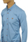Mens Designer Clothes | ARMANI JEANS Men’s Button Up Dress Shirt In Blue #233 View 3