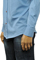 Mens Designer Clothes | ARMANI JEANS Men’s Button Up Dress Shirt In Blue #233 View 5