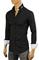 Mens Designer Clothes | EMPORIO ARMANI Men's Dress Shirt In Black #254 View 4