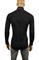 Mens Designer Clothes | EMPORIO ARMANI Men's Dress Shirt In Black #254 View 6