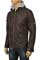 Mens Designer Clothes | EMPORIO ARMANI Artificial Leather Jacket With Removable Hood #97 View 1