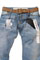 Mens Designer Clothes | EMPORIO ARMANI Mens Washed Jeans With Belt #99 View 4